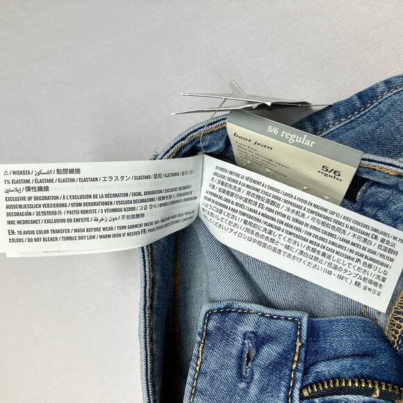 abercrombie kids Girls Low Rise Bootcut Jeans Size 5/6 Regular Y2K Medium Wash - Picture 6 of 10